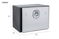 Picture of RC Industries Black Powder Coated Steel Toolbox w/Stainless Steel Door