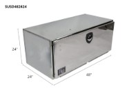 Picture of RC Industries Black Powder Coated Steel Toolbox w/Stainless Steel Door