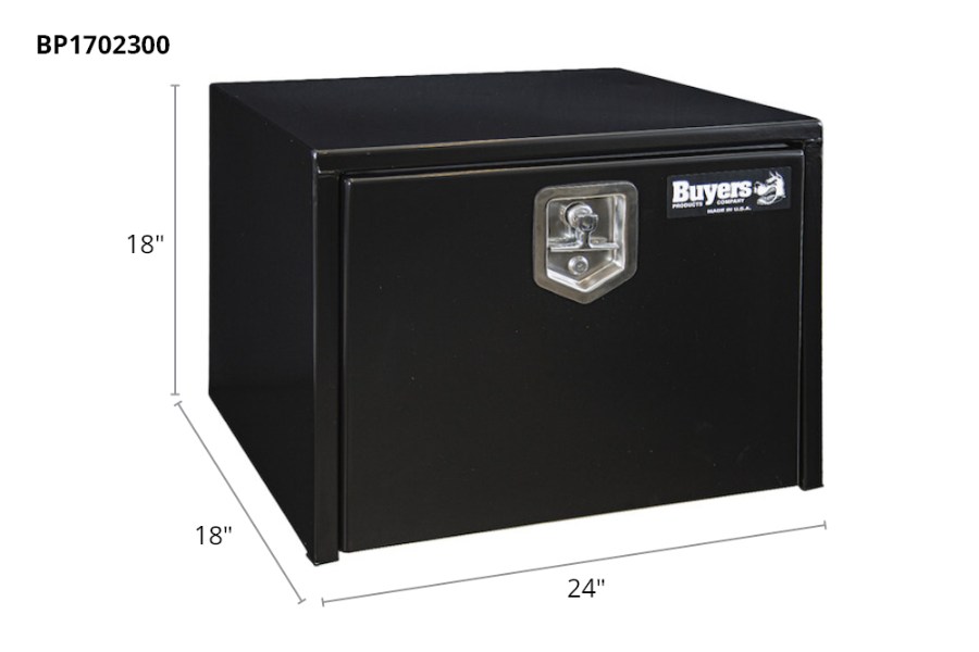 Picture of Buyers Black Steel Compact Single T-Handle Latch Underbody Toolbox