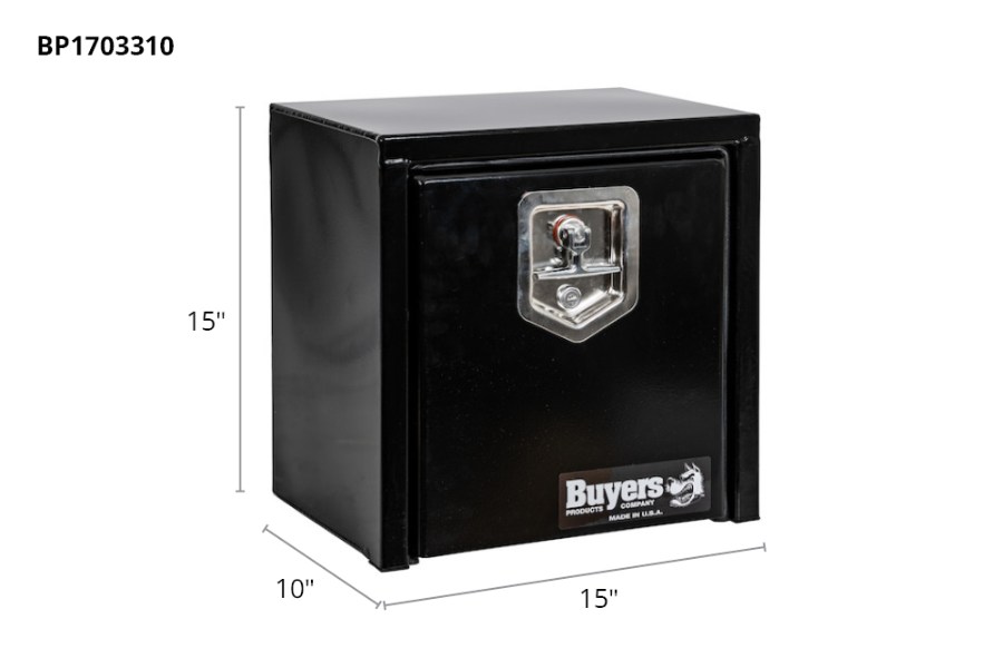 Picture of Buyers Black Steel Compact Single T-Handle Latch Underbody Toolbox