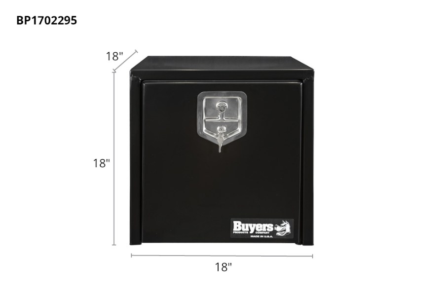 Picture of Buyers Black Steel Compact Single T-Handle Latch Underbody Toolbox