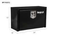Picture of Buyers Black Steel Compact Single T-Handle Latch Underbody Toolbox