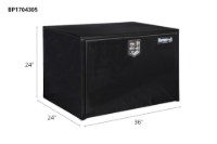 Picture of Buyers Black Steel Compact Single T-Handle Latch Underbody Toolbox