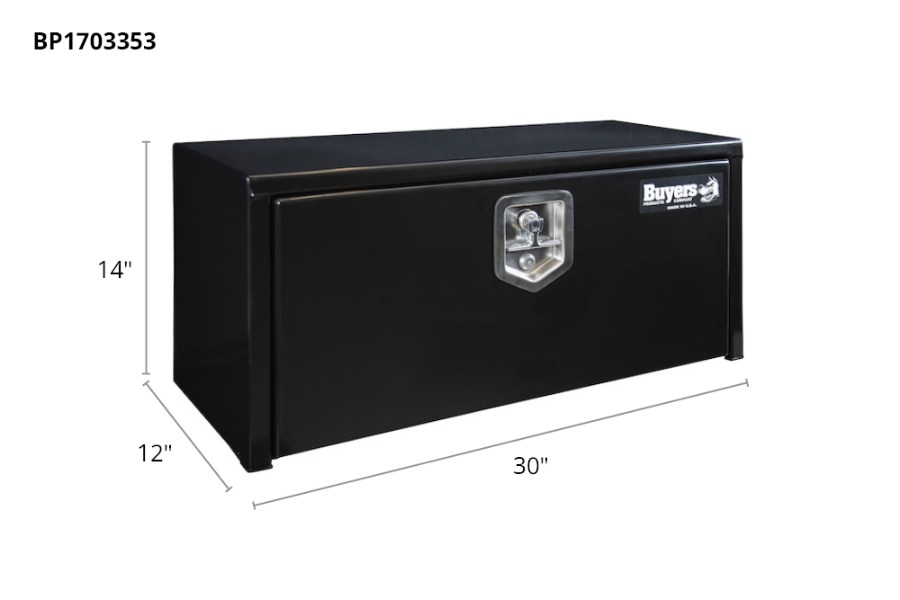 Picture of Buyers Black Steel Compact Single T-Handle Latch Underbody Toolbox