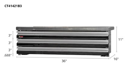 Picture of CTech 3 Drawer Black Toolbox Systems
